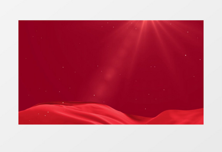 红色党政红绸粒子元素背景视频