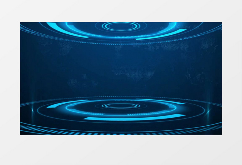 蓝色企业科技圆环背景视频