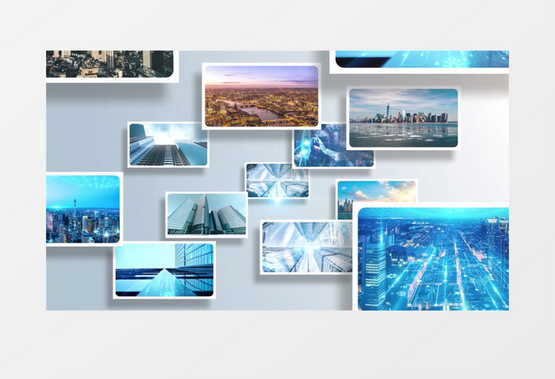 简洁企业多照片汇聚AE模板