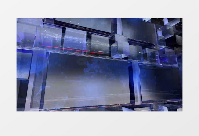 科技蓝色质感图片边框后期素材