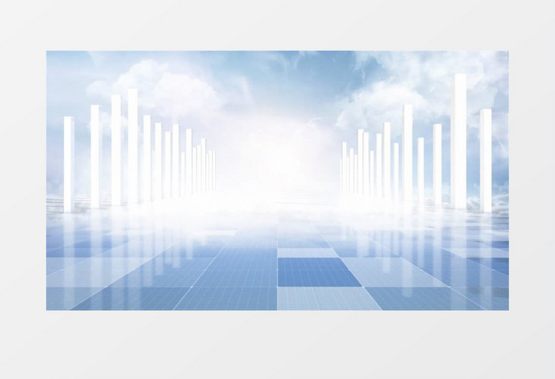 干净清新科技空间感背景视频