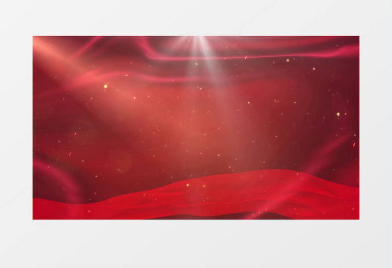 红色党政红绸粒子视频背景