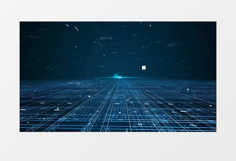 蓝色科技线条空间感背景视频