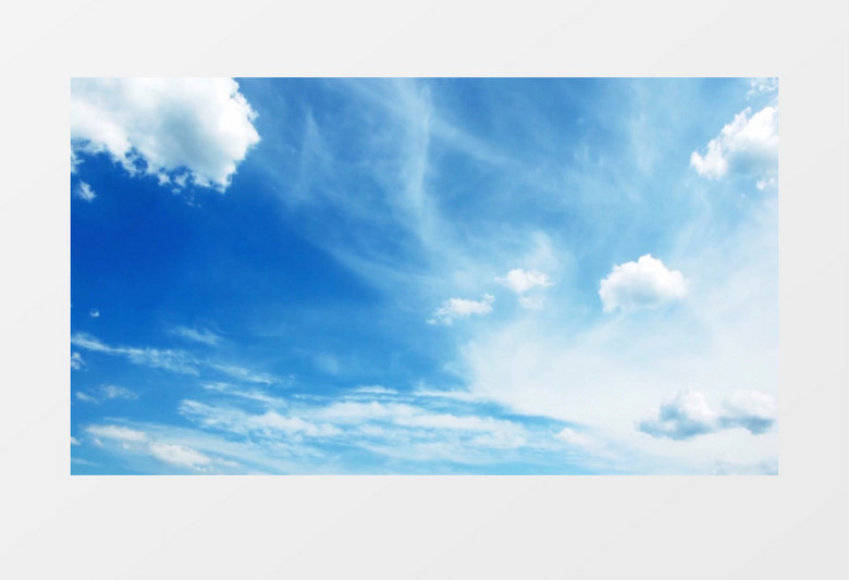 清新蓝色天空白云背景视频