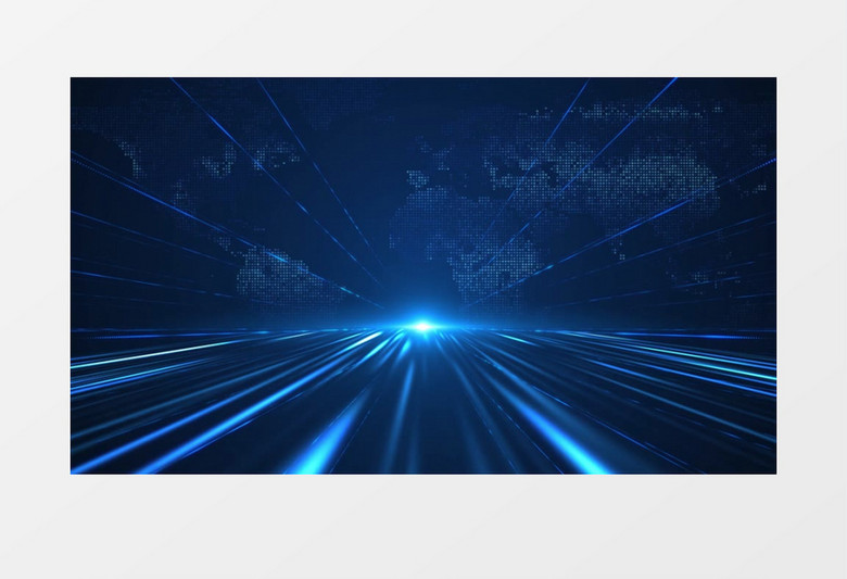 蓝色科技空间感穿梭背景视频
