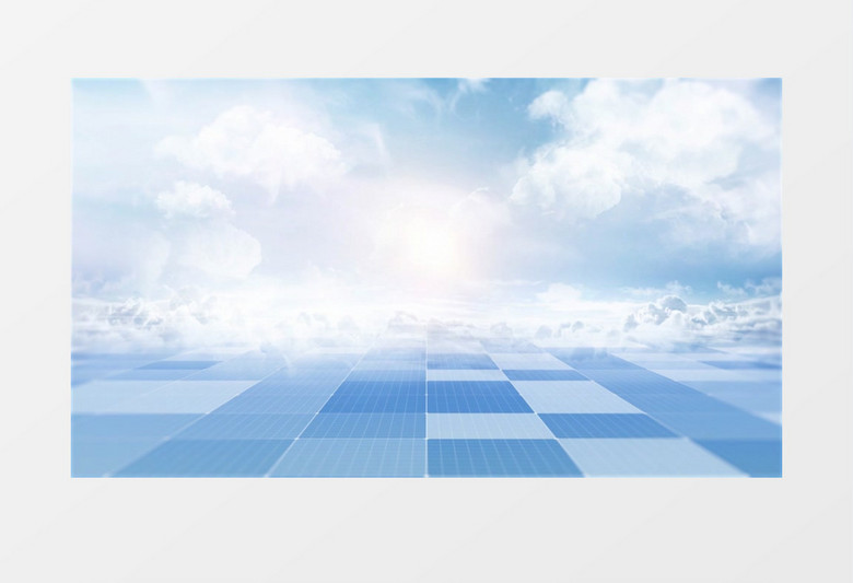 简洁蓝天干净科技空间感背景视频