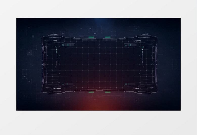 震撼全息特效商务企业边框后期素材