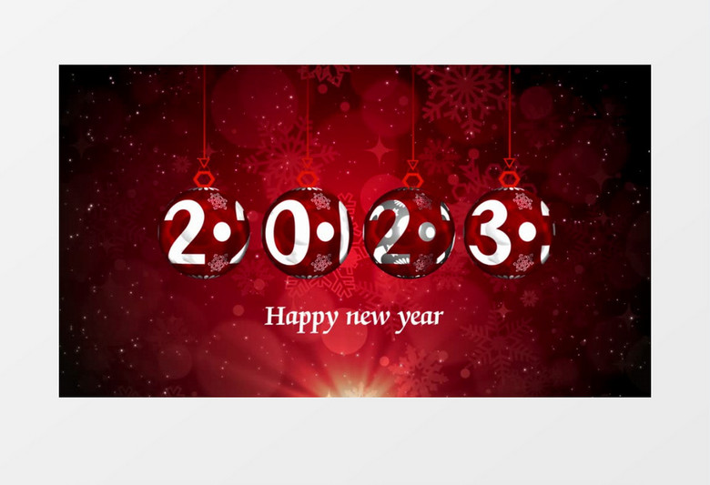 2024红色铃铛新年元旦片头视频AE模板