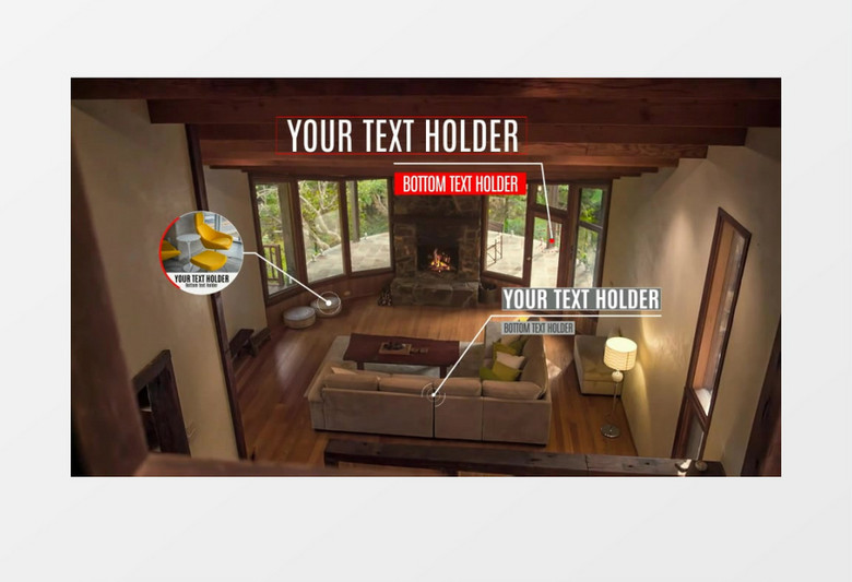 线条标注文字标题注释动画信息图表AE模板