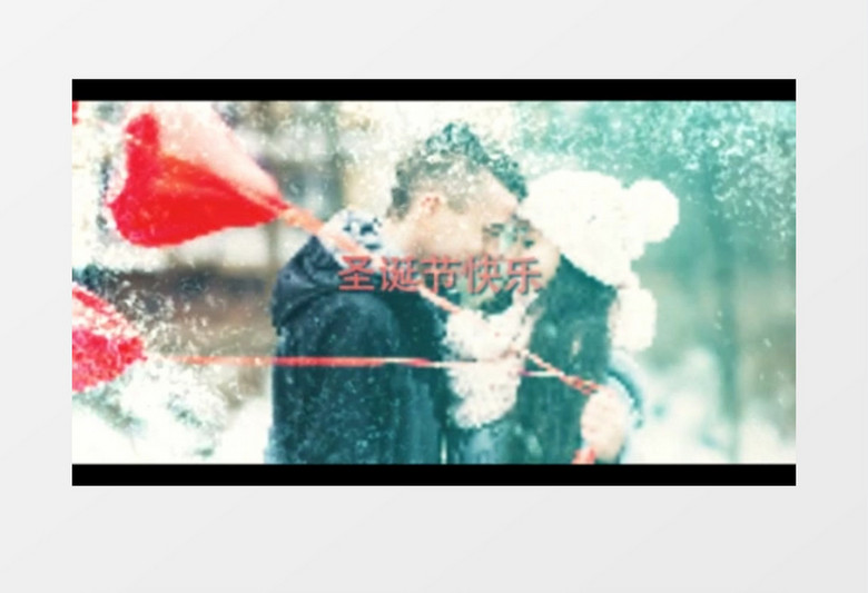 冬天雪花圣诞节图片开场