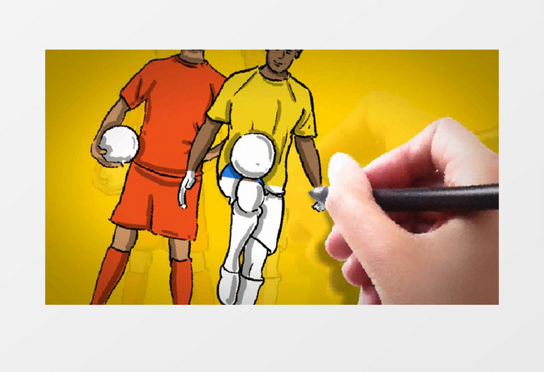 手绘2019年世界杯足球宣传创意设计AE模板
