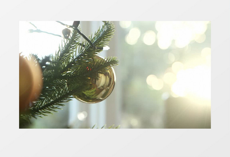 漂亮的圣诞装饰小玩意近距离高清实拍视频素材