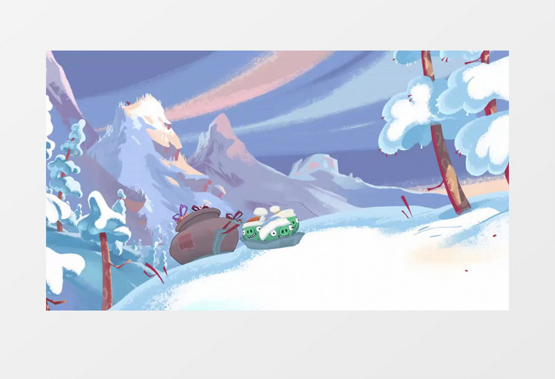 圣诞节愤怒的小鸡(有音乐 )背景视频素材