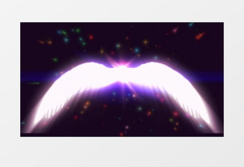 动感粒子舞动的天使翅膀背景视频有音乐