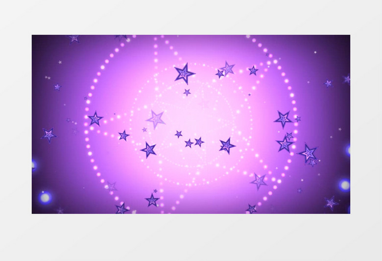 浅紫色闪亮五角星视频素材(有音乐)