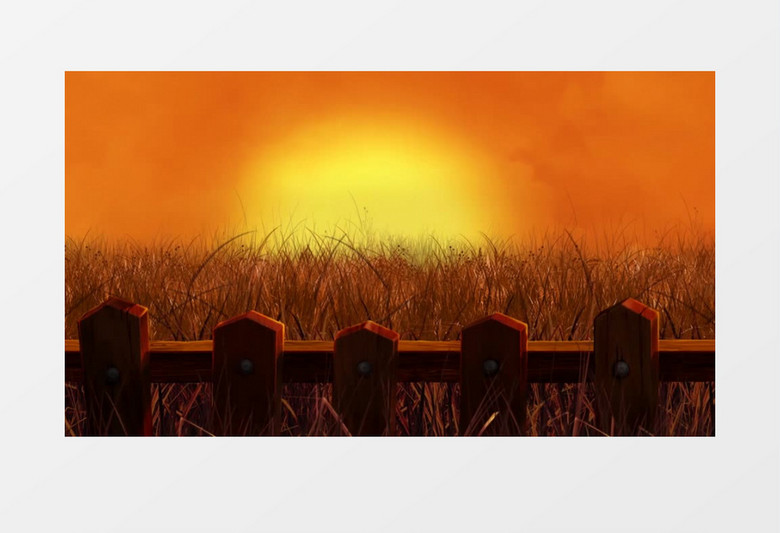 黄昏丰收田园背景视频（有音乐）