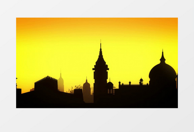 城市的黎明背景视频（有音乐）