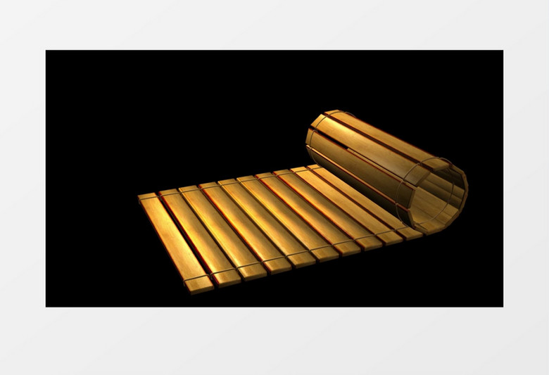 三维竹简动画背景视频（有音乐）