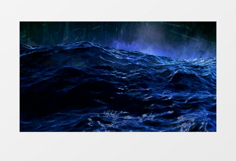 气势磅礴大海背景视频(有音乐)
