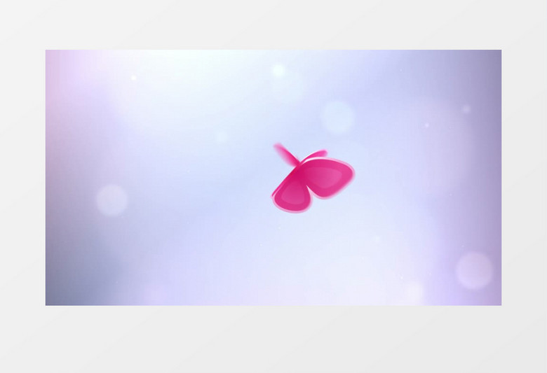 粉色蝴蝶飞舞组合爱心形状婚礼喜庆通用AE视频模板