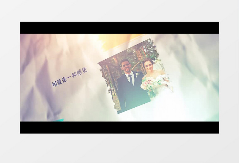 笔刷遮罩婚礼图片展示片头ae模板