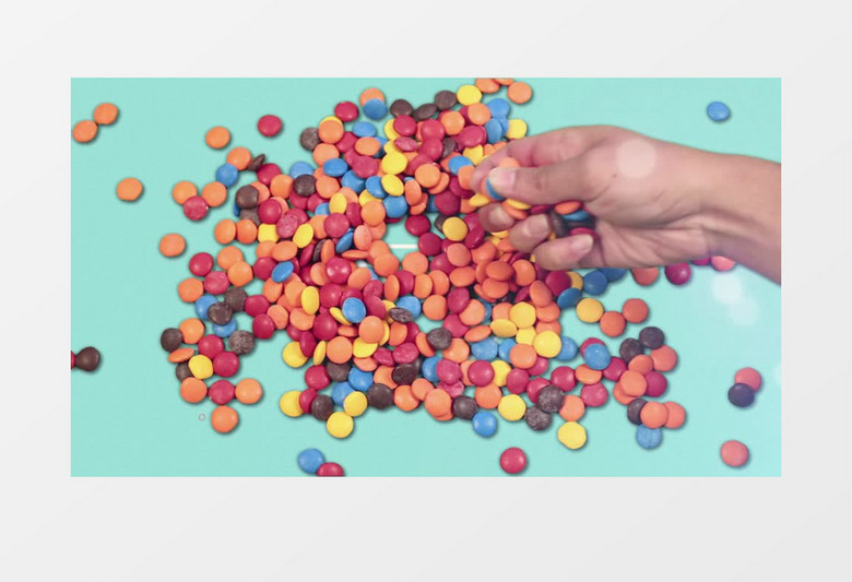 创意彩色糖果彩虹糖图标logo动画展示AE视频模板