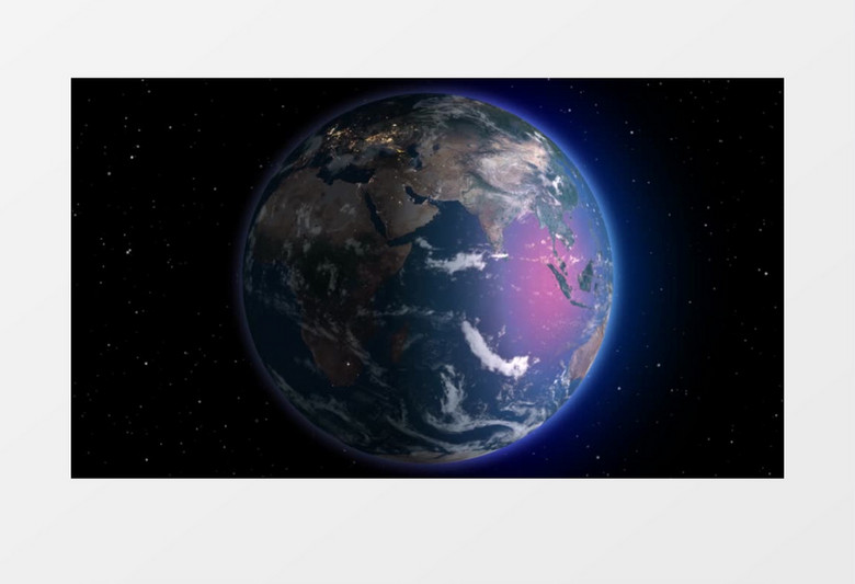 大气地球转动素材展示ae视频模板