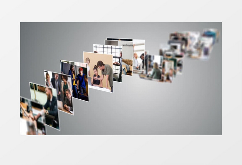 大气多照片曲线运动logo标志展示ae模板