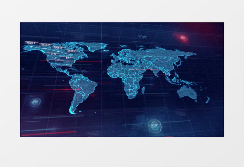 大气科技感地图展示ae视频模板