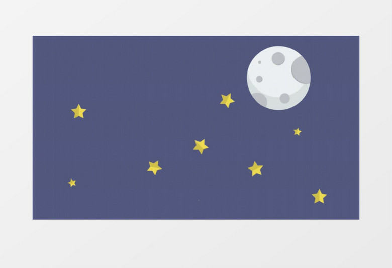 卡通火箭星空标志ae模板