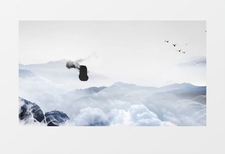 唯美中国风水墨片头包装ae模板