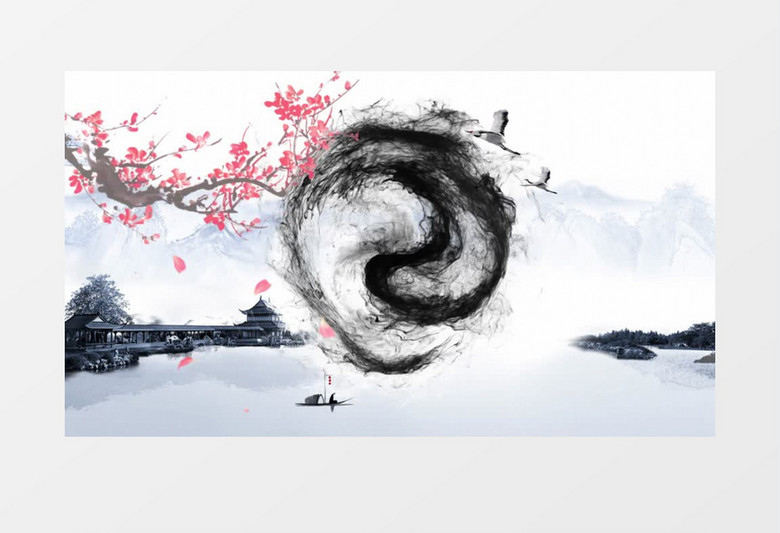 意境水墨中国风开场AE模板
