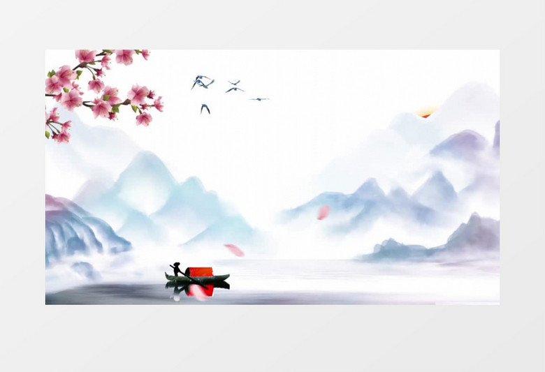 水墨风格唯美水墨画中国风背景ae模板视频素材下载 Aep格式 19 1080像素 熊猫办公