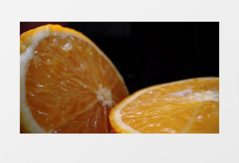新鲜可口的橙子超高清微距拍摄实拍视频