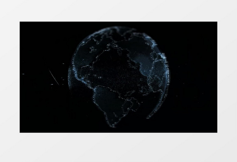 蓝色科技感地球模型视频