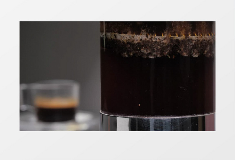 活塞式法式咖啡压榨机实拍视频素材