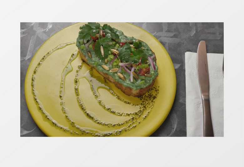 素食餐盘实拍视频素材