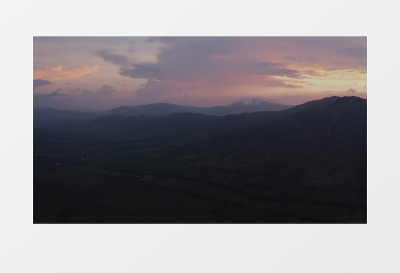 暮色城市天际线展示实拍视频