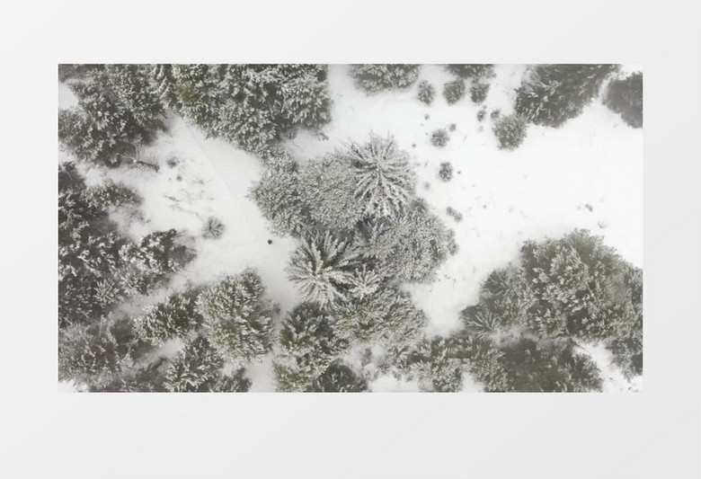 大气雪后俯拍草地展示实拍视频
