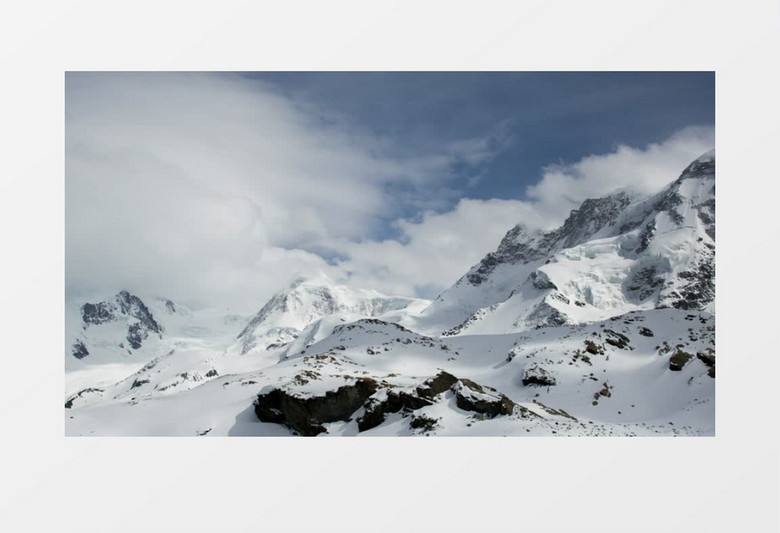高清实拍瑞士阿尔卑斯山脉实拍视频素材