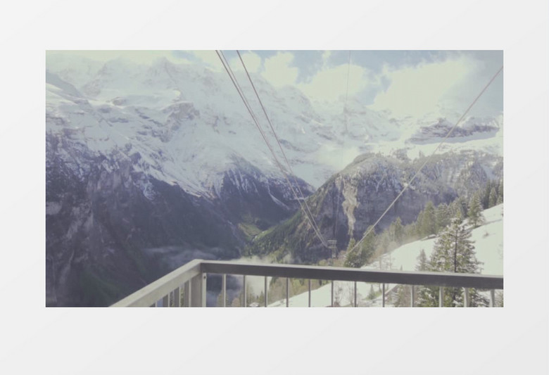 美丽的雪山景色实拍视频素材