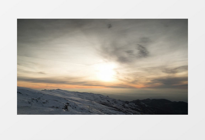 高清拍摄雪山日出实拍视频素材