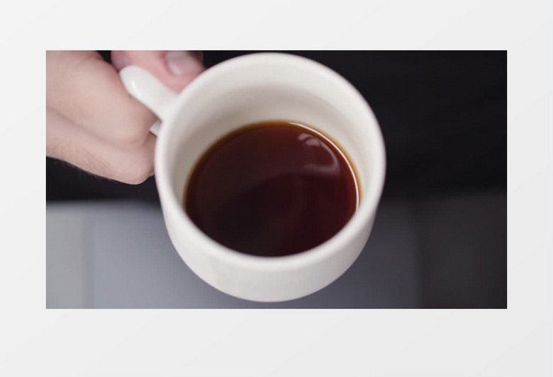 特写手上的咖啡实拍视频素材