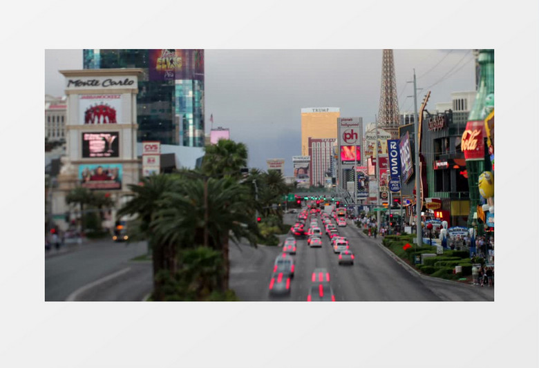 旅游城市的交通实拍视频素材