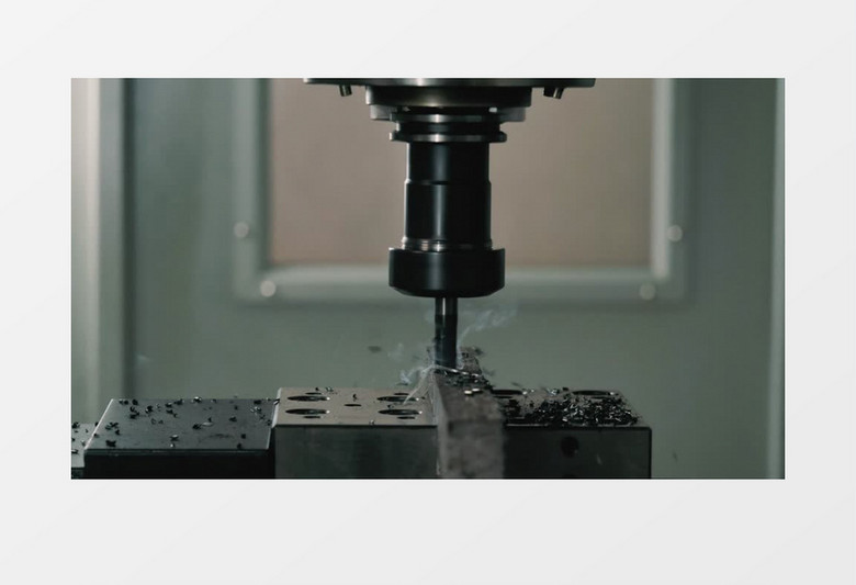 车间机械切削钢实拍视频素材