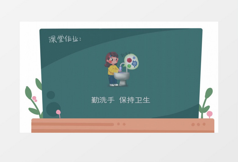 学生开学防疫宣传常识介绍片头Pr模板