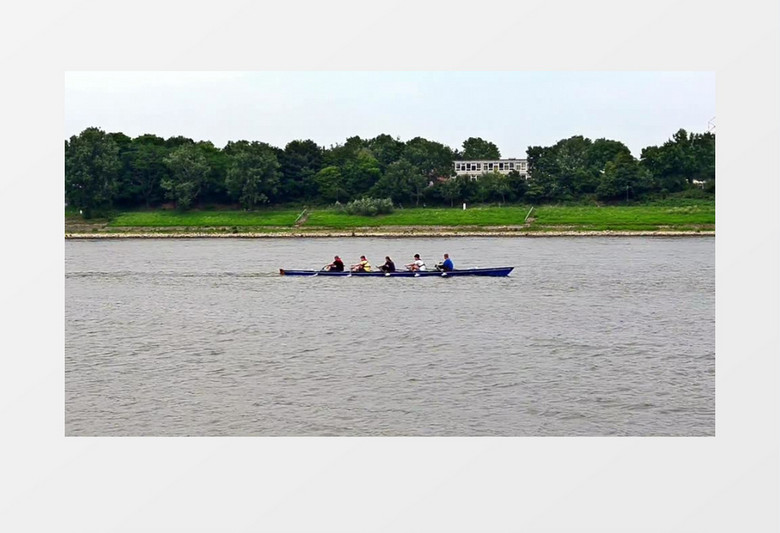 团队合作划船实拍视频素材