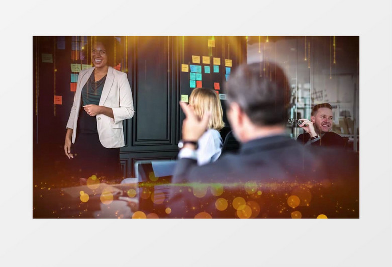 金色粒子企业年会开场PR模板