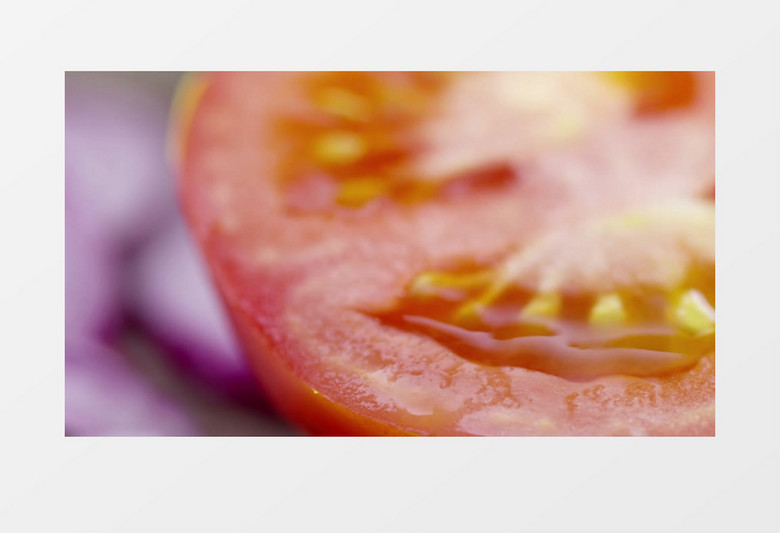 切好的西红柿洋葱黄瓜片实拍视频素材