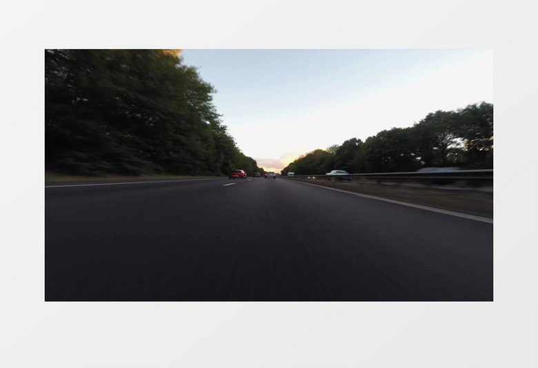 快放行车记录下高速行驶的汽车实拍视频素材